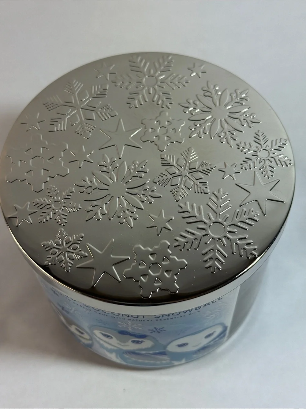 2 Pc. Frosted Coconut Snowball 3 Wick Scented Candle Bundle Bath & Body Work NEW